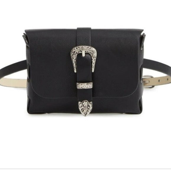 🎁 TREASURE & BOND Western Buckle Faux Leather Bel - Picture 4 of 10